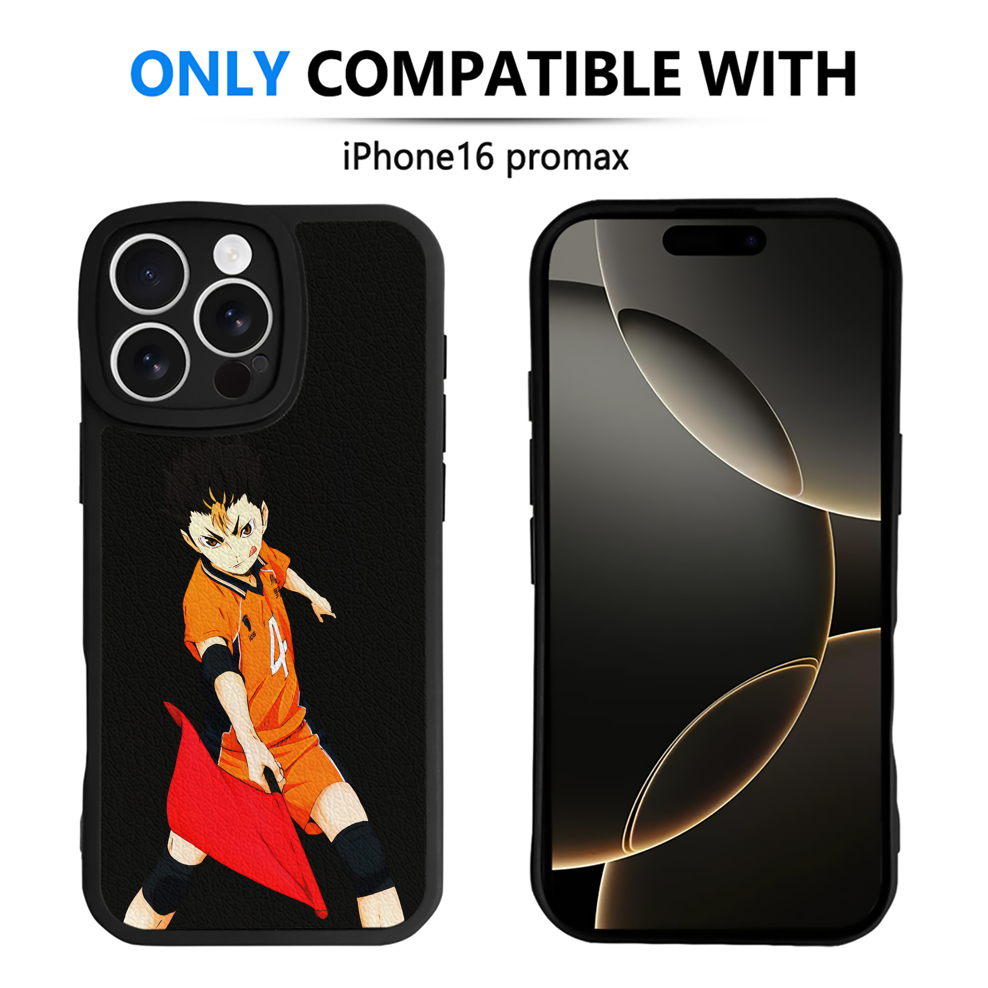 （画像用） ハイキュー!! Haikyu!! 【iPhone 16シリーズ対応】シリコンスマホケース（レザー調） 材質：シリコン